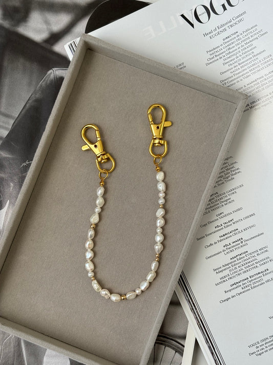 Mixed pearl bag charm